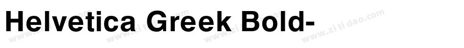 Helvetica Greek Bold字体转换
